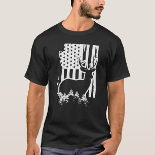 Arizona Elk Hunting State Map American Flag Patrio T-Shirt