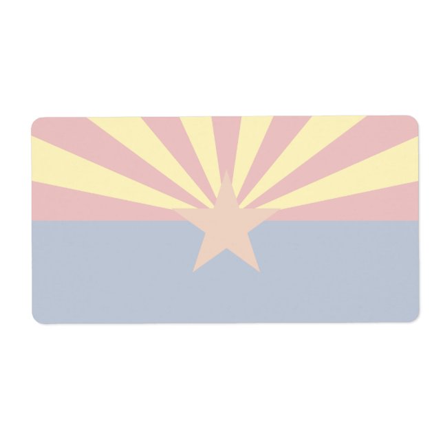 Arizona Faint Flag Shipping Label (Front)