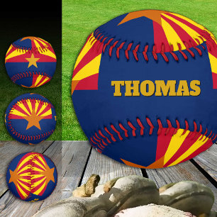 Arizona Flag, Arizona, Monogram / Baseball Balls