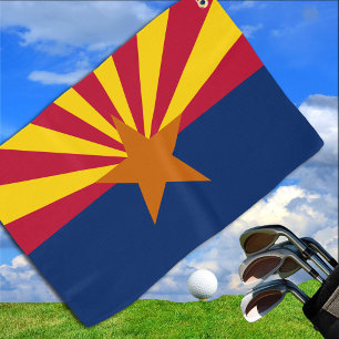 Arizona Flag & Arizona State USA golf /sport fans Towel
