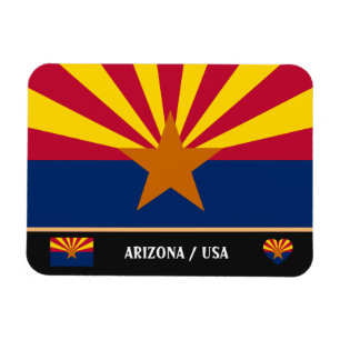 Arizona Flag & Arizona State USA /travel America Magnet