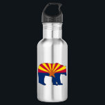 Arizona Flag Bear 532 Ml Water Bottle<br><div class="desc">Arizona has it all,  desert,  forests,  mountains,  lakes. There's climbing,  skiing,  hiking,  paddling,  and endless terrain to pursue all of your outdoor activities!  This cool design is the Arizona State Flag inside of a bear.</div>