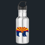 Arizona Flag Bear 532 Ml Water Bottle<br><div class="desc">Arizona has it all,  desert,  forests,  mountains,  lakes. There's climbing,  skiing,  hiking,  paddling,  and endless terrain to pursue all of your outdoor activities!  This cool design is the Arizona State Flag inside of a bear.</div>