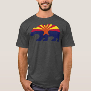 Arizona Flag Bear Shape T-Shirt