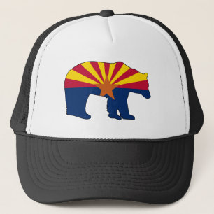 Arizona Flag Bear Trucker Hat