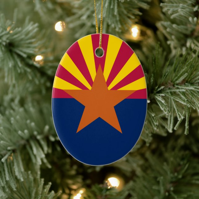 Arizona Flag Ceramic Tree Decoration (Tree)