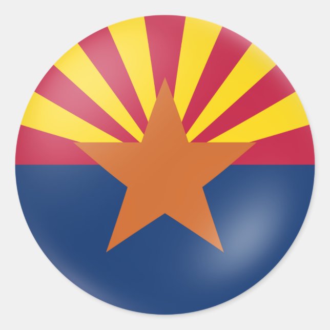 Arizona Flag Classic Round Sticker (Front)