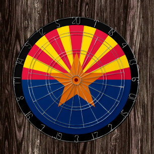 Arizona Flag Dartboard & Arizona / USA game board