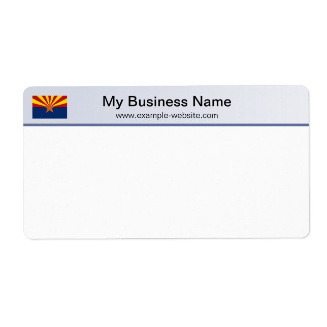 Arizona Flag Header Shipping Label (Front)