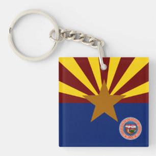 Arizona flag key ring