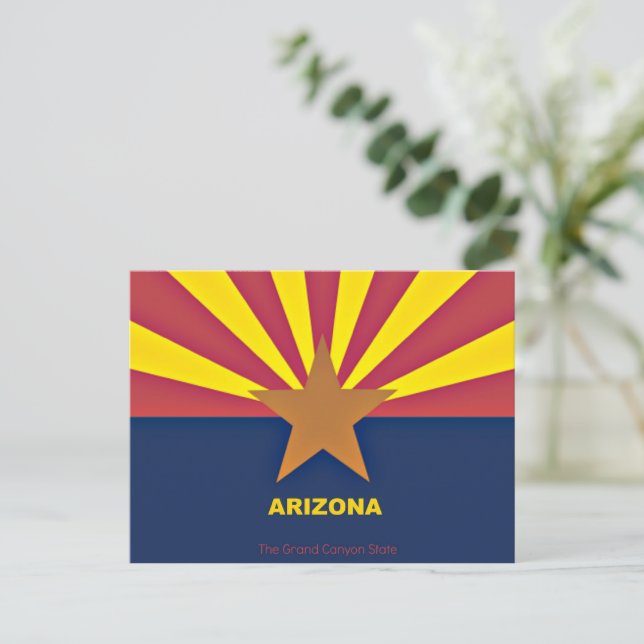 Arizona Flag, labelled Postcard (Standing Front)