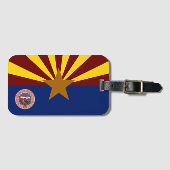 Arizona flag luggage tag (Front Horizontal)
