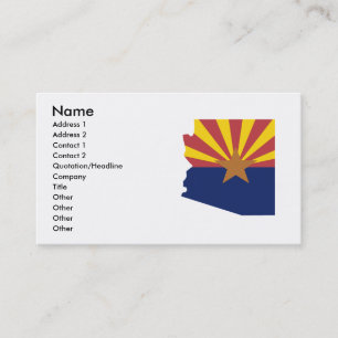 Arizona Flag Map Business Card