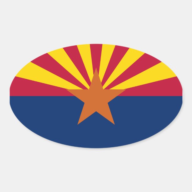 Arizona Flag Oval Sticker (Front)