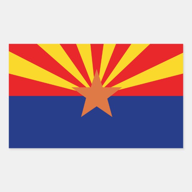 Arizona Flag Rectangular Sticker (Front)