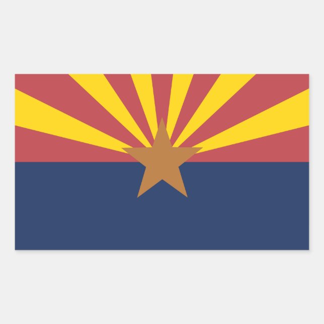 Arizona Flag Rectangular Sticker (Front)