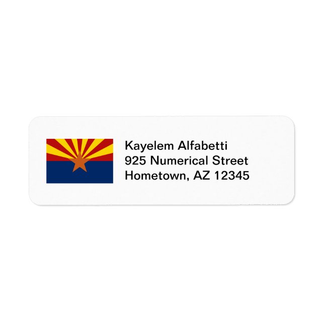 Arizona Flag Return Address Label (Front)