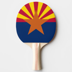 Arizona Flag: Setting Star Sun, The Copper State Ping Pong Paddle