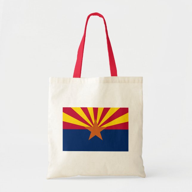 Arizona Flag: Setting Star Sun, The Copper State Tote Bag (Front)