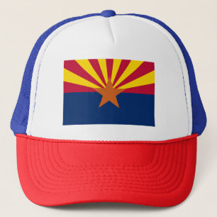 Arizona Flag: Setting Star Sun, The Copper State Trucker Hat
