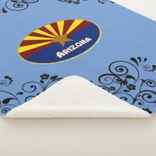 Arizona flag sherpa blanket