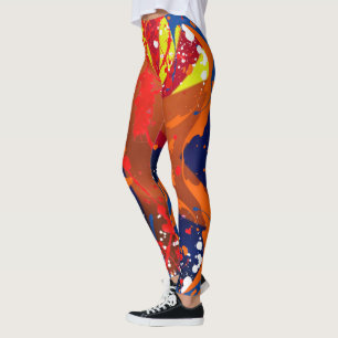 Arizona Flag Splattered Paint CBDOilPrincess Legg Leggings