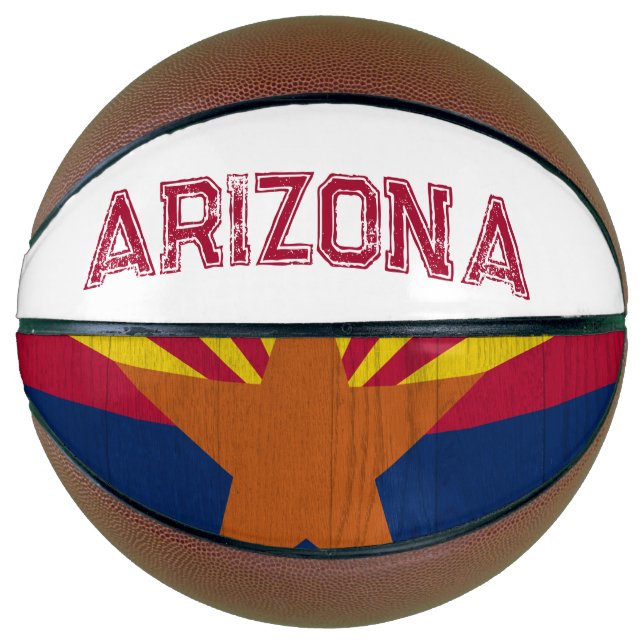 Arizona Flag Starburst Rugged Basketball (Front)