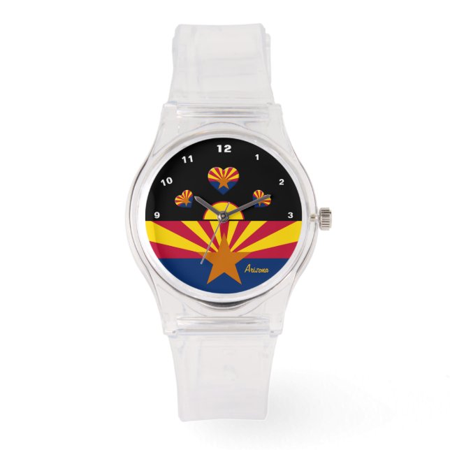 Arizona Flag Watch, Arizona fashion, USA / sports Watch (Front)