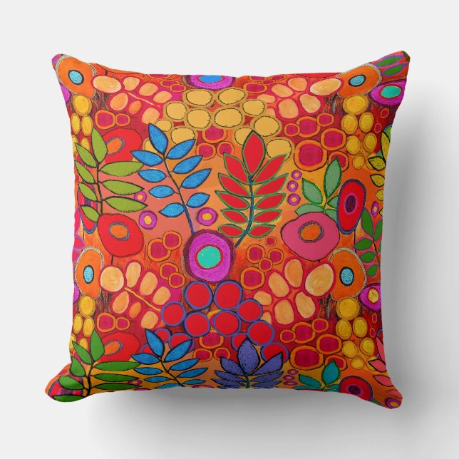 Arizona Flower Garden - Throw Pillow (Front)