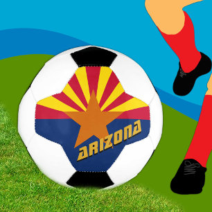 Arizona Football & Arizona Flag / USA Sport Soccer Ball