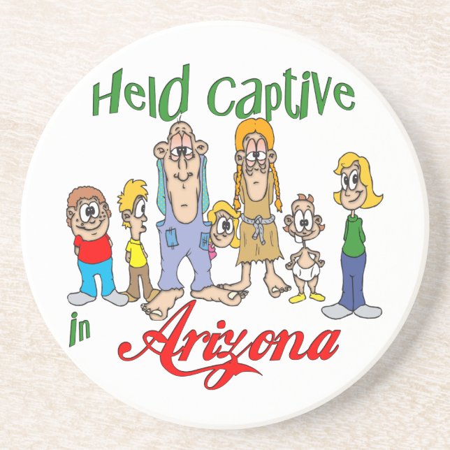 Arizona Funny Trailer Park Sandstone Coaster (Front)