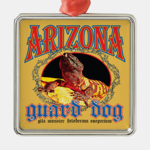 Arizona Gila Monster Metal Tree Decoration