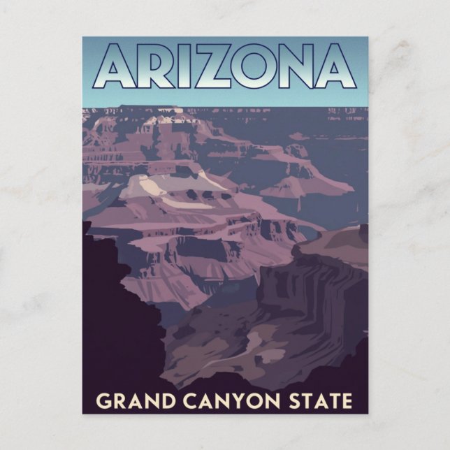 Arizona Grand Canyon State Postcard (Front)