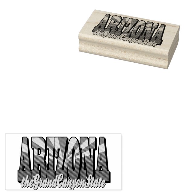 Arizona Grand Canyon State Rubber Stamp (Stamped)