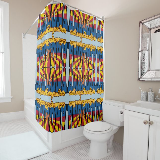 Arizona Grand Canyon State Shower Curtain (In Situ)