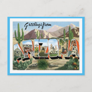 Arizona Greetings From US States Postcard