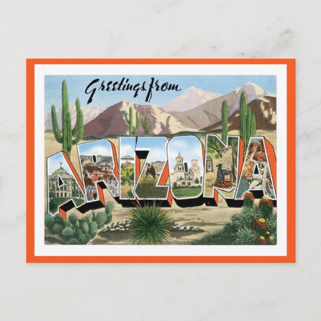 Arizona Greetings From US States Postcard (Front)