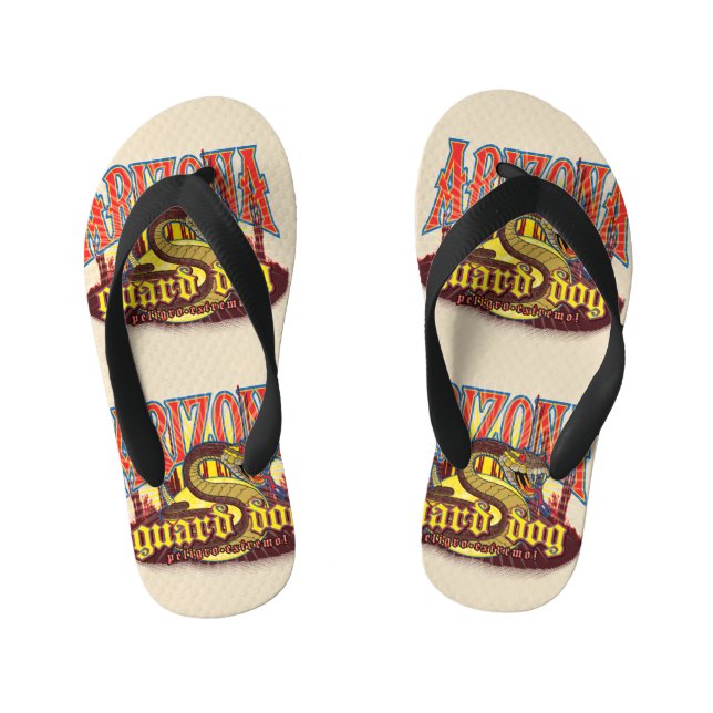 Arizona Guard Dog Snake Kid's Jandals (Footbed)