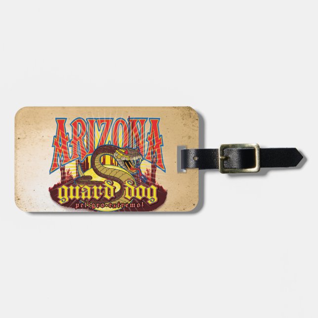 Arizona Guard Dog Snake Luggage Tag (Front Horizontal)