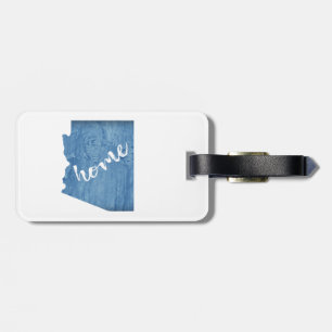 Arizona Home Wood Grain Luggage Tag