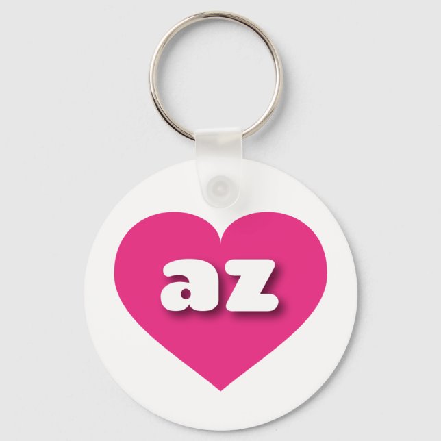 Arizona hot pink heart - I love az Key Ring (Front)