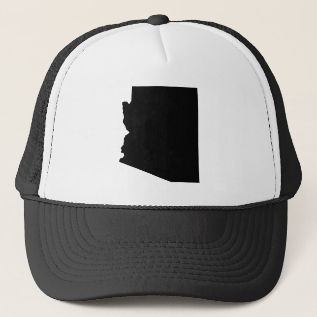 Arizona in Black Trucker Hat (Front)
