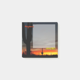 "Arizona is Amazing!" Sunset Sonoran Desert Cactus Post-it Notes