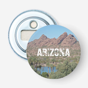 Arizona Landscape Palm Trees Red Rock Keepsake Bottle Opener