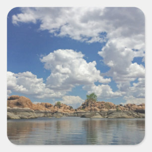 Arizona Landscape Photo Watson Lake Prescott Water Square Sticker