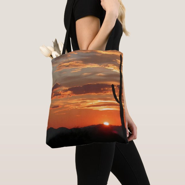 Arizona landscape sunset tote bag (Close Up)