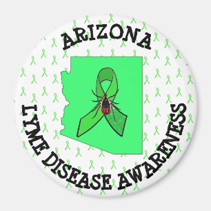 Arizona Lyme Disease Awareness Ribbons Tick Magnet