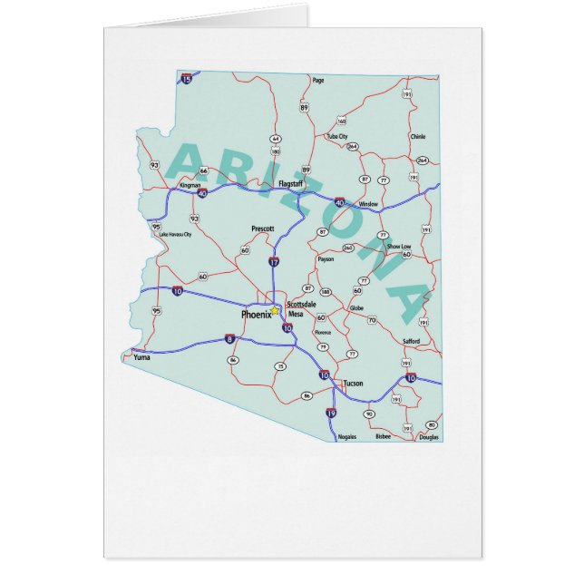 Arizona Map Blank Card (Front)