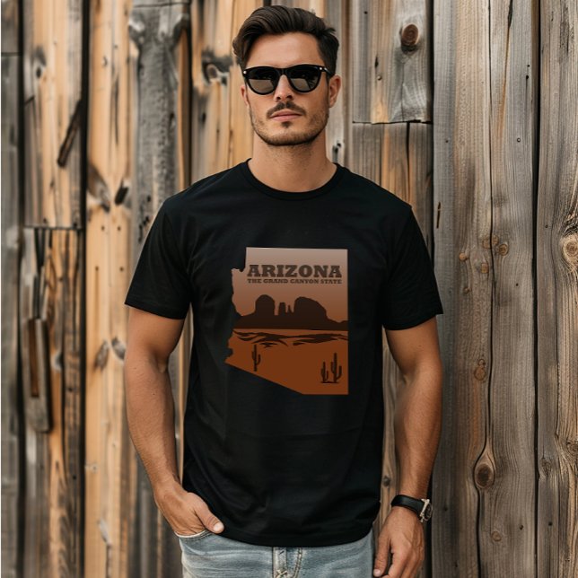 Arizona map Grand Canyon landscape T-Shirt (Creator Uploaded)