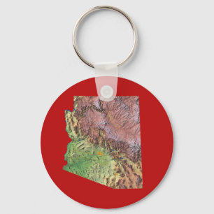 Arizona Map Keychain